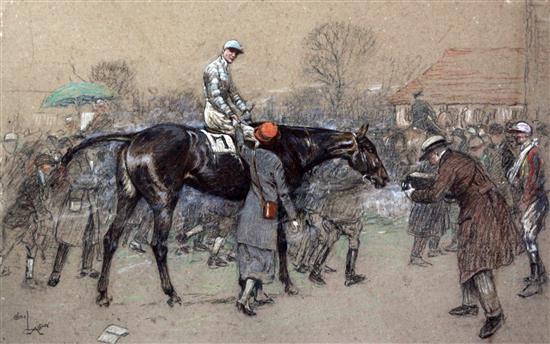 Cecil Aldin (1870-1935) The Winner (illustration for John Masefields 1920 racing ballad, Right Royal) 21 x 32in.